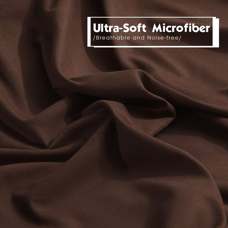 Hi -G HIG 3pc Down Alternative Comforter Set - All Season Reversible Comforter with Two Shams - Quilted Duvet Insert with Corner Tabs - Box Stitched - Super Soft, Fluffy (Full/Queen, Chocolate) - Image 4